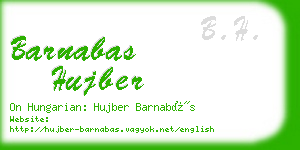 barnabas hujber business card